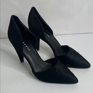 Trouve Elegant Black Suede Heels